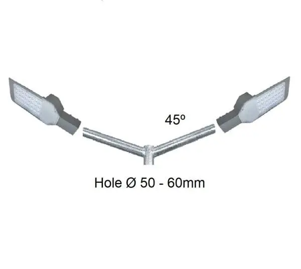 Soporte báculo farola Cruceta 90 - 2 brazo