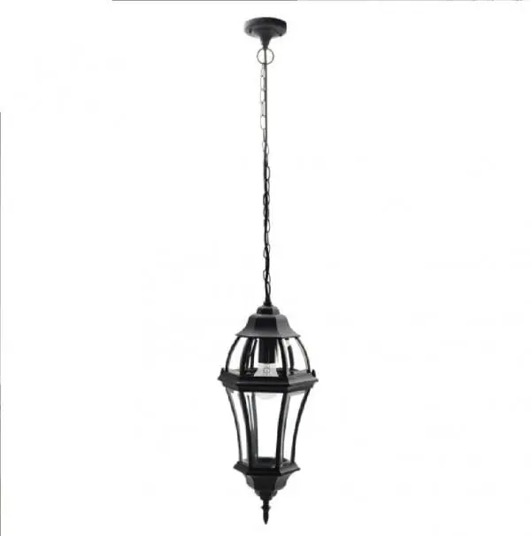 Farol colgante negro becru