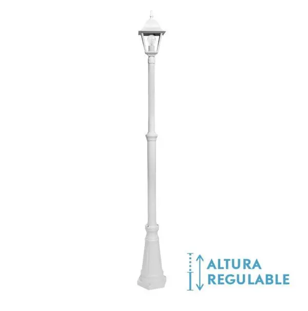 Farola exterior jardín columna blanca 1Spica 220cm