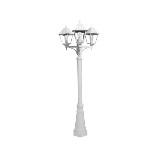 Farola exterior jardín columna blanca Spica 220cm