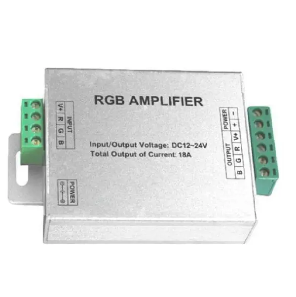 Amplificador Repetidor RGB 18A 12V 24V