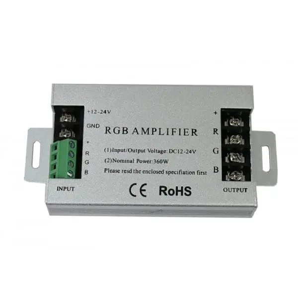 Amplificador Repetidor RGB 360W 30A 12V 24V