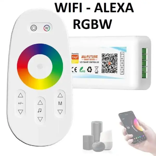 Controlador LED WIFI RGBW ALEXA 12V-24V