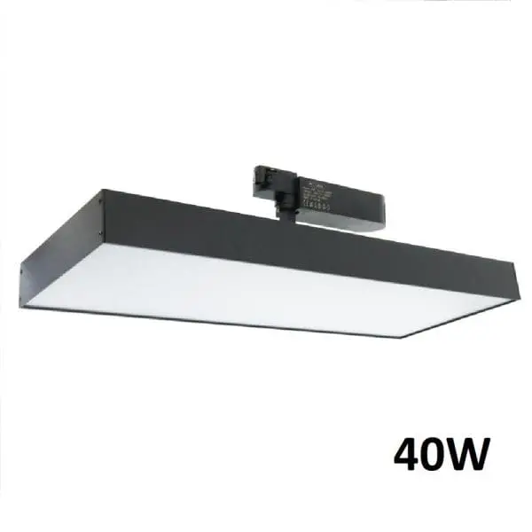 Foco Carril Panel 40W Mono Negro