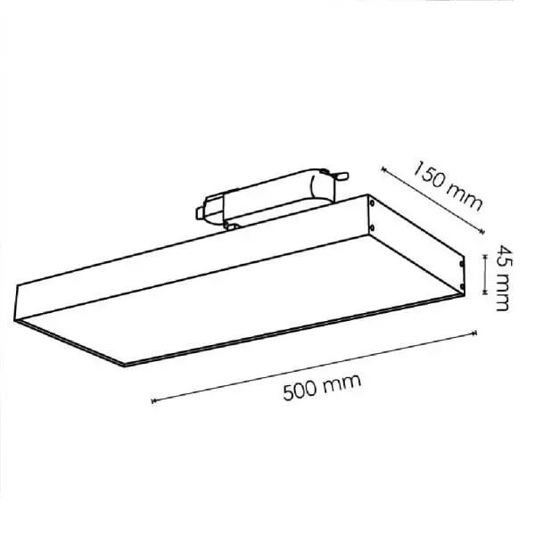 Foco Carril Panel 40W Mono Negro