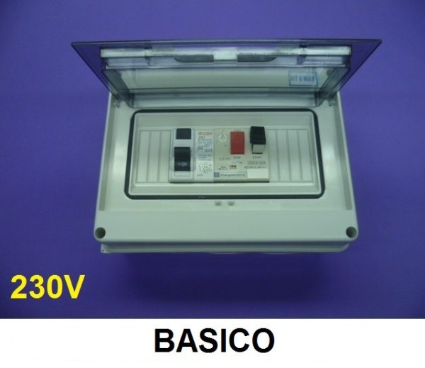 Cuadro eléctrico piscina protección bomba 0,5 - 0,75 1CV 1,5CV 230v basico