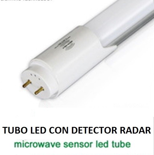 Tubo led con detector radar movimiento18w 120cm