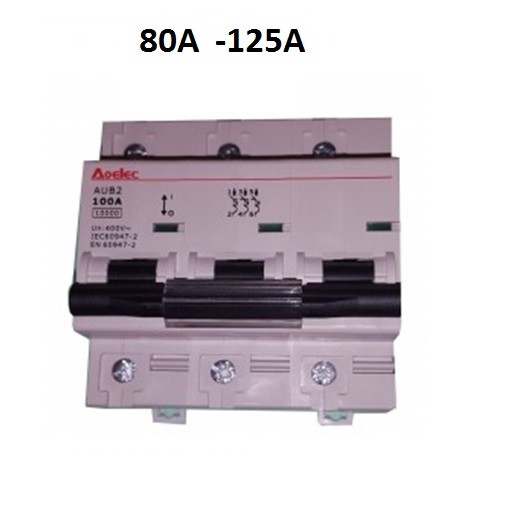 Magnetotérmico trifasico disyuntor 3 polos 80A 100A 125A