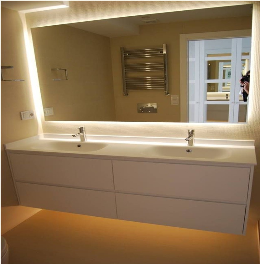 ✓ Espejo de baño con luz led retroiluminado