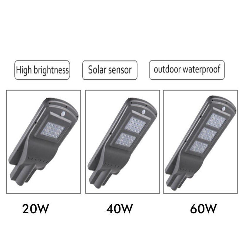 Farola Solar de LED para Alumbrado Público 60W con Sensor • IluminaShop