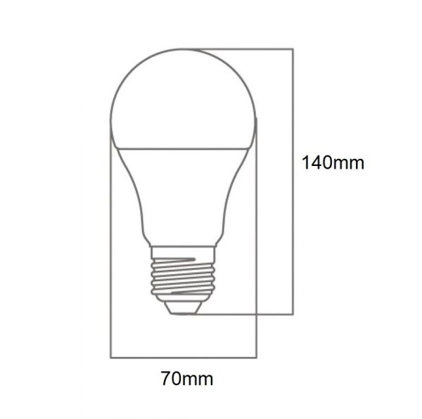 Bombilla LED E27 A70 15W estándar 230v