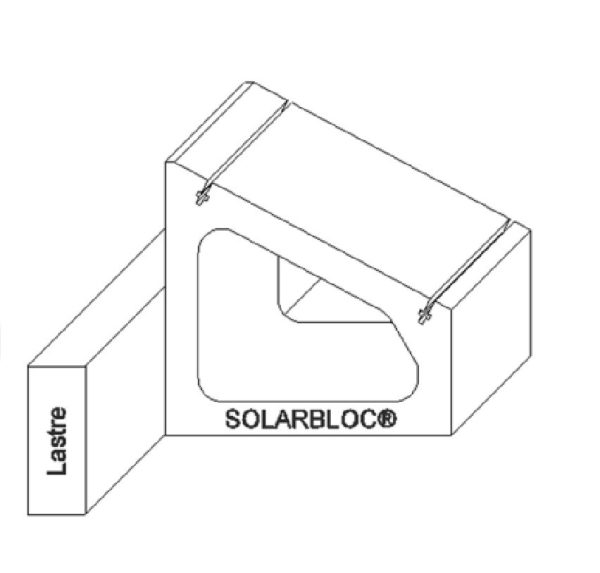 Estructura paneles solares, bloque Hormigón Solarbloc