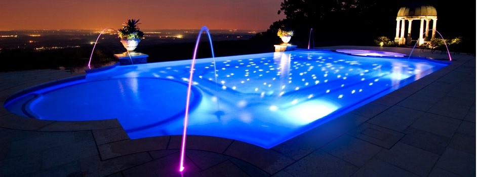 Proyector de luz LED multicolor para piscina y mando incluido
