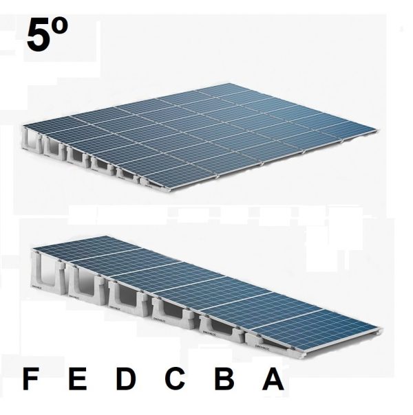 Estructura paneles solares Ennovbloc 5º, soporte de hormigón