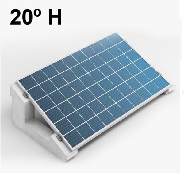 Estructura paneles solares Ennovbloc 20º, soporte de hormigón