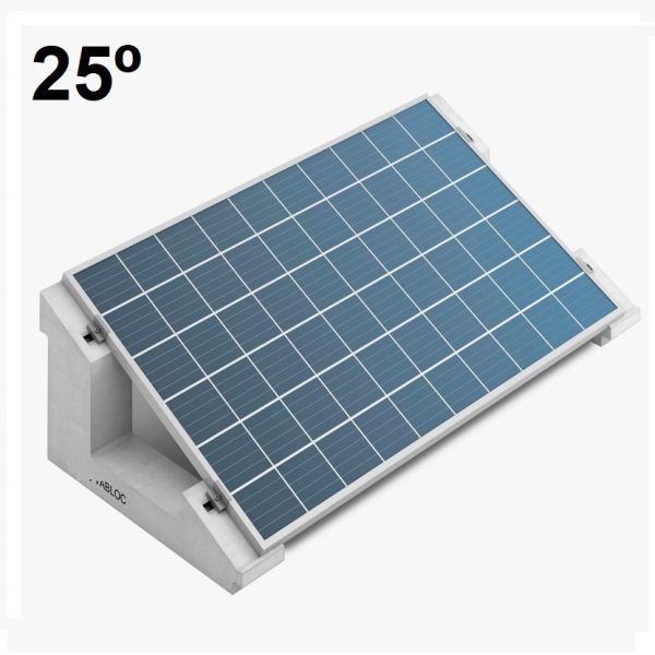 Estructura paneles solares Ennovbloc 25º V, soporte de hormigón
