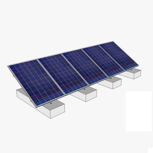 Estructura inclinada 30º 5 panel solar