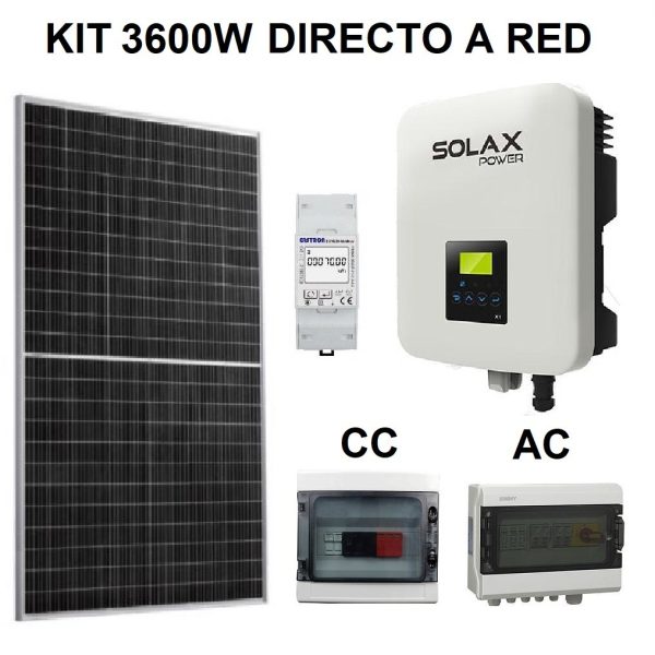 Kit Autoconsumo Solar 3.6KW Monofásico Conexión a Red