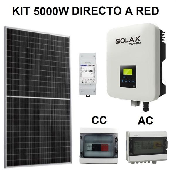 Kit Autoconsumo Solar 5.0KW Monofásico Conexión a Red