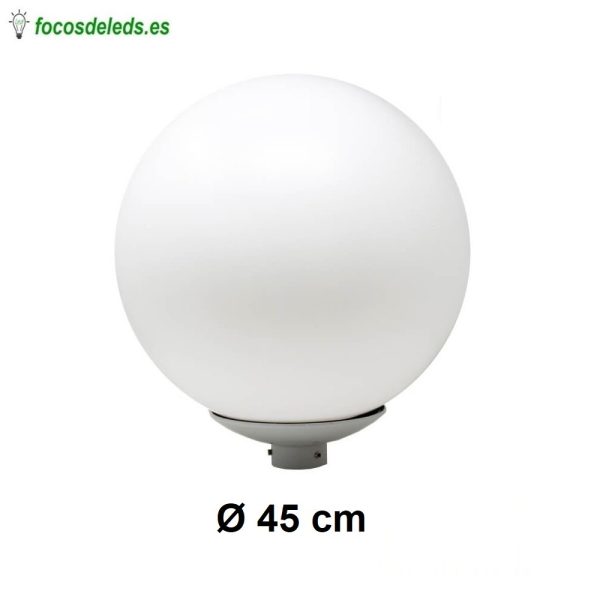 Base blanca policarbonato E27 Globo farola bola