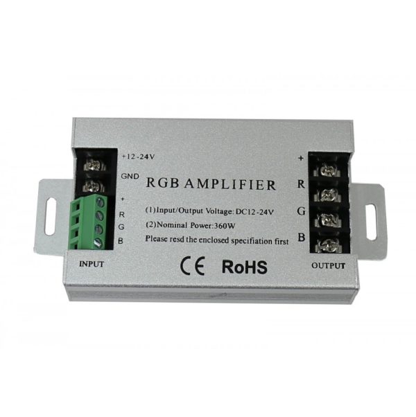 Amplificador Repetidor RGB 360W 30A 12V 24V