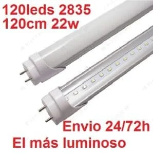 Tubo led 120cm 22w 120 leds T8 super luminoso.